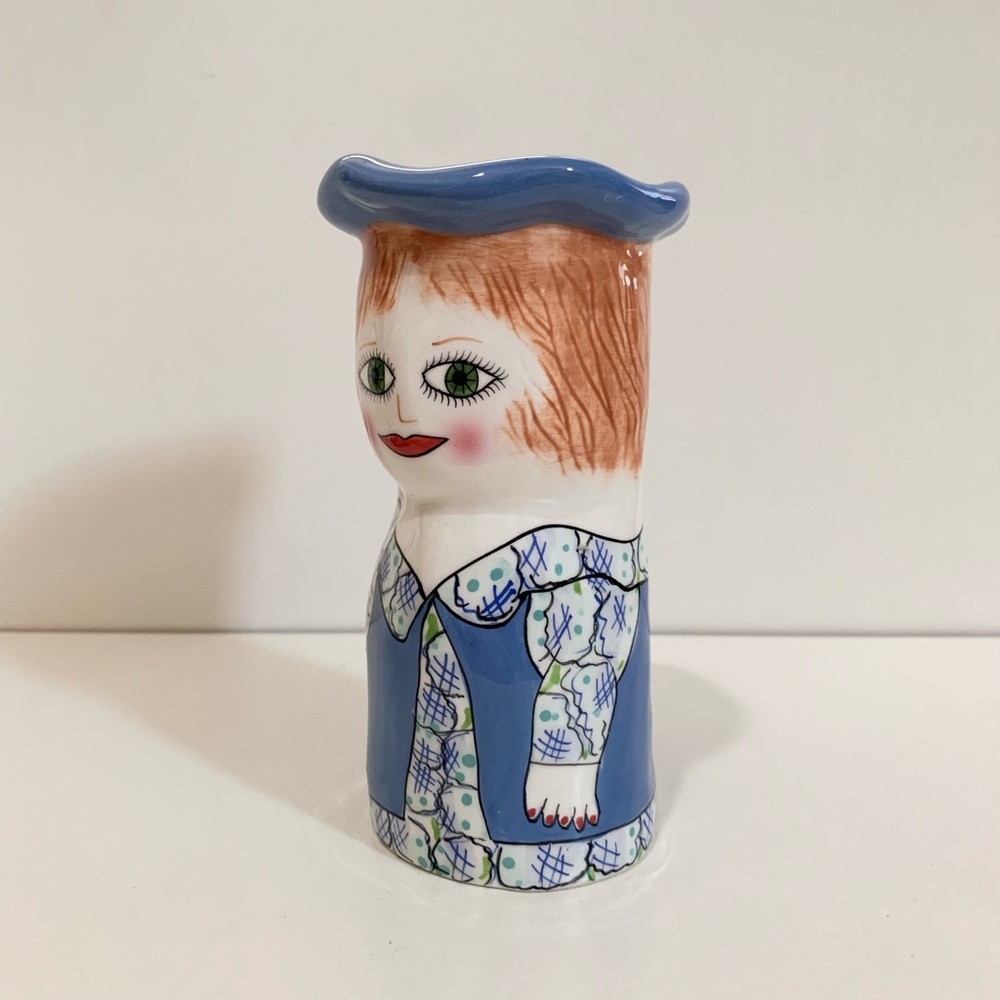 Vintage glazed ceramic woman vase - Picture 14 of 14